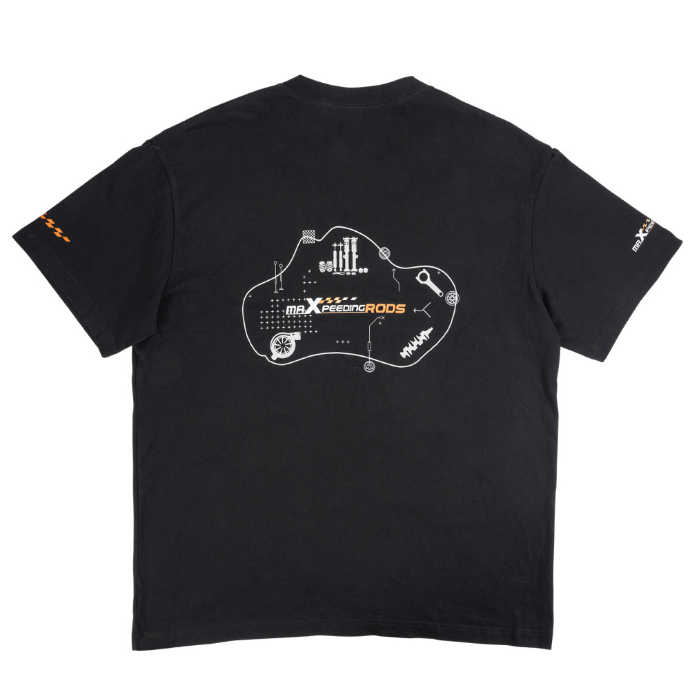 Maglietta a maniche corte Maxpeedingrods 4XL Nero